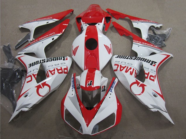 Carénages Moto Honda CBR1000RR 2006-2007 - Blanc Rouge Pramac Bridgestone