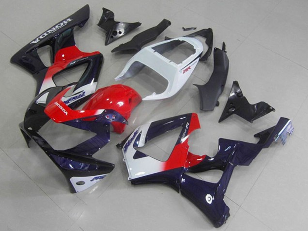 Carénages Moto Honda CBR900RR 929 2000-2001 - Blanc Rouge Bleu Foncé