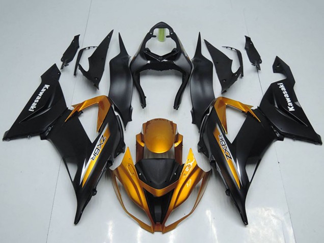 Carénages Moto Kawasaki ZX6R 2013-2018 - Noir Mat Orange