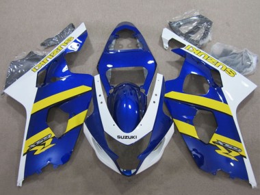 Carénages Moto Suzuki GSXR 600 2004-2005 - Bleu Blanc Jaune