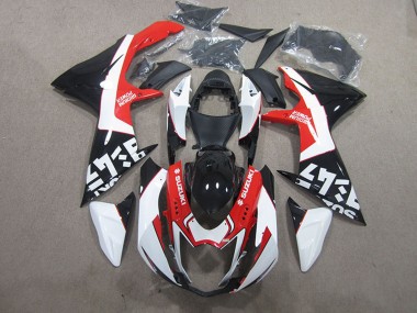 Carénages Moto Suzuki GSXR 600 2011-2024 - Noir Rouge Blanc