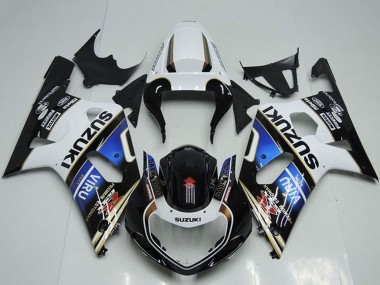Carénages Moto Suzuki GSXR 750 2001-2003 - Blanc Bleu Noir Brillant Viru