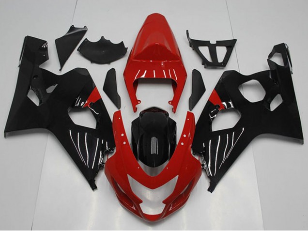 Carénage Moto Suzuki GSXR 750 2004-2005 - Rouge Noir Brillant