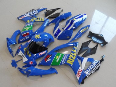 Carénages Moto Suzuki GSXR 750 2006-2007 - Bleu Blanc Vert Noir Or Rizla