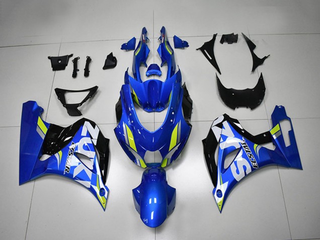 Carénage Moto Suzuki GSXR 1000 2017-2024 - Bleu Blanc Vert