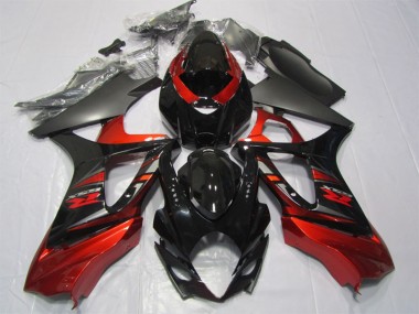 Kits Carénage Moto Suzuki GSXR 1000 2007-2008 - Rouge Noir Brillant