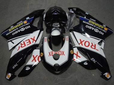 Carénages Moto Ducati 749 2005-2006 - Blanc Noir Brillant Rouge Xerox