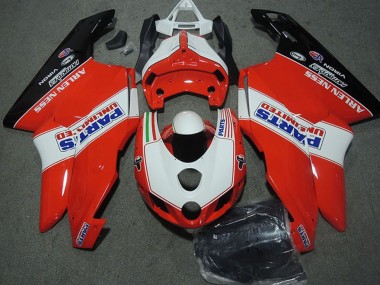 Carénages Moto Ducati 749 999 2003-2004 - Blanc Rouge Noir Brillant Parts Unlimited