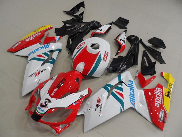 Carénages Moto Aprilia RS125 2006-2011 - Blanc Rouge Vert Jaune