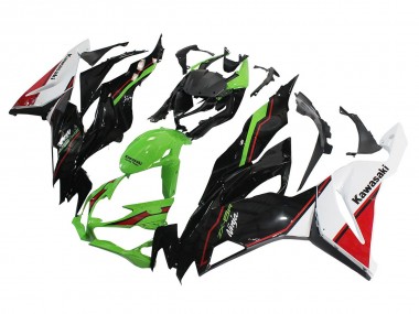 Carénages Moto Kawasaki ZX6R 2019-2022 - Vert Noir Brillant Blanc Rouge