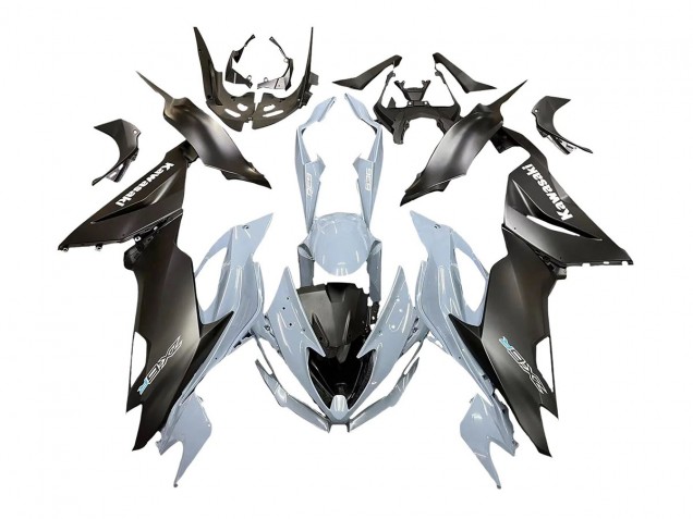 Carénages Moto Kawasaki ZX6R 2019-2022 - Gris Noir Mat