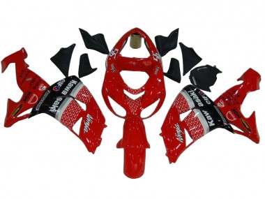 Carénages Moto Kawasaki ZX10R 2006-2007 - Rouge Argent Gris Noir Elf 56