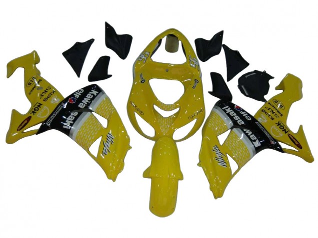 Carénages Moto Kawasaki ZX10R 2006-2007 - Jaune Argent Noir Elf