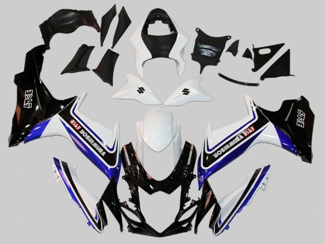 Carénages Moto Suzuki GSXR 600/750 2011-2024 - Blanc Bleu Noir Alstare