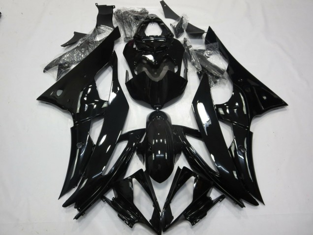 N°2 Noir Brillant 2008-2016 Yamaha R6 Carénage Moto N°2 Noir Brillant 2008-2016 Yamaha R6 Carénage Moto
