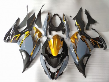 Nardo Gris & Or 2018-2023 Kawasaki Ninja 400 Carénage Moto