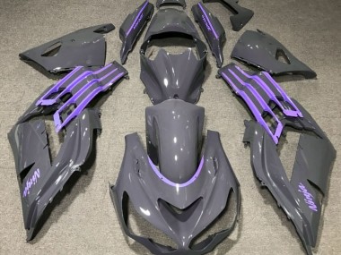 Nardo Gris & Violet 2012-2021 Kawasaki ZX14R Carénage Moto