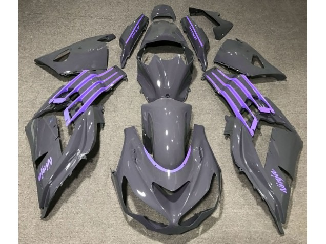 Nardo Gris & Violet 2012-2021 Kawasaki ZX14R Carénage Moto Nardo Gris & Violet 2012-2021 Kawasaki ZX14R Carénage Moto