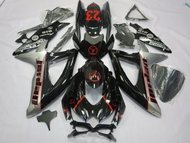 Nero Grigio Jordan 2008-2010 Suzuki GSXR 600-750 Carénage Moto