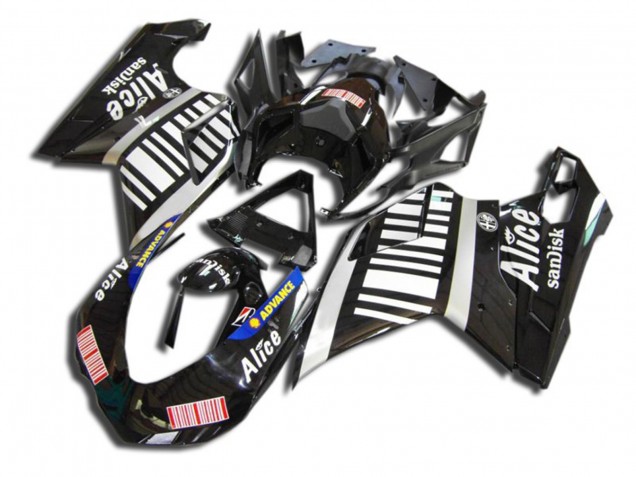 Noir Alice 2007-2014 Ducati 848 1098 1198 Carénage Moto Noir Alice 2007-2014 Ducati 848 1098 1198 Carénage Moto