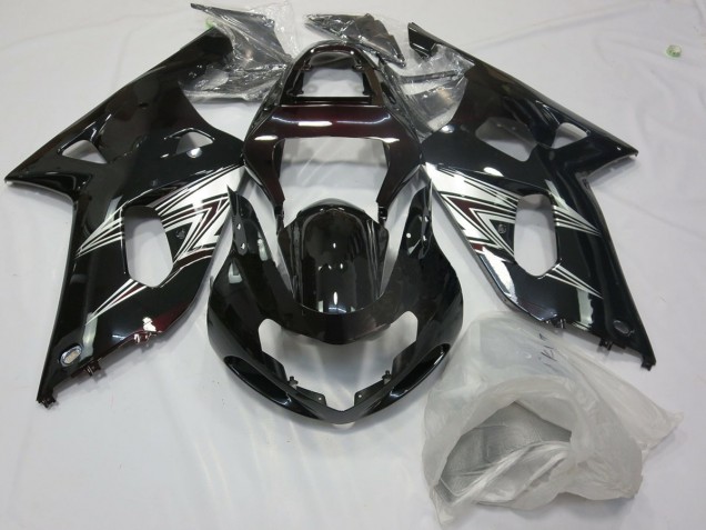 Noir Argent 2001-2003 Suzuki GSXR 600-750 Carénage Moto