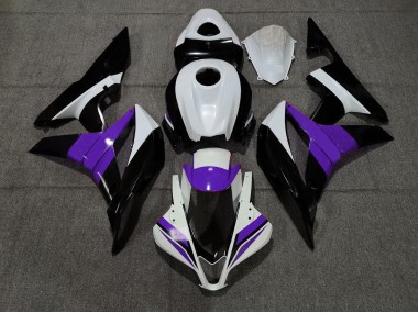 Noir Blanc & Violet 2007-2008 Honda CBR600RR Carénage Moto