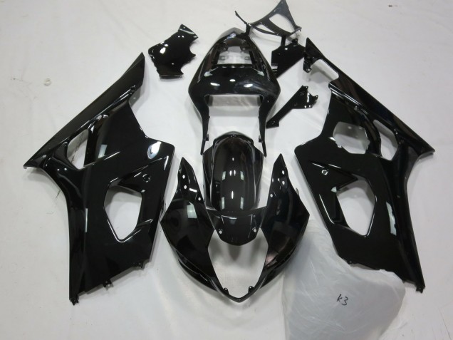 Noir Brillant 2003-2004 Suzuki GSXR 1000 Carénage Moto Noir Brillant 2003-2004 Suzuki GSXR 1000 Carénage Moto