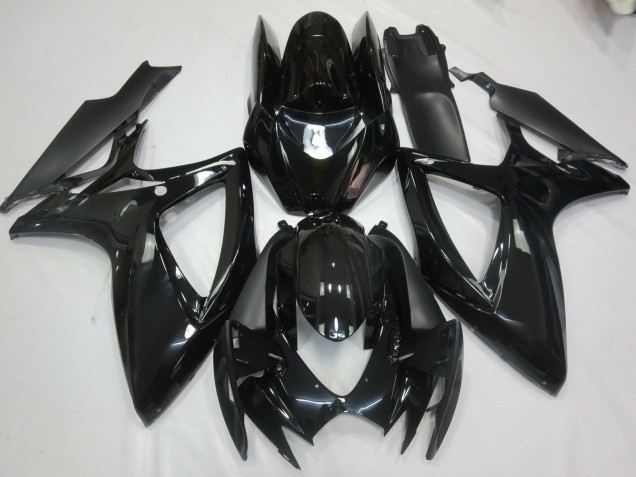 Noir Brillant 2006-2007 Suzuki GSXR 600-750 Carénage Moto Noir Brillant 2006-2007 Suzuki GSXR 600-750 Carénage Moto