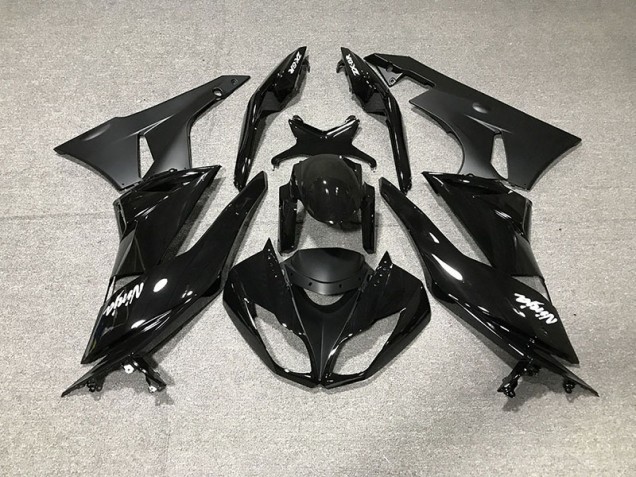 Noir Brillant 2009-2012 Kawasaki ZX6R Carénage Moto Noir Brillant 2009-2012 Kawasaki ZX6R Carénage Moto