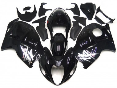 Noir Brillant Avec Décalcomanies Argentées 1997-2007 Suzuki GSXR 1300 Carénage Moto