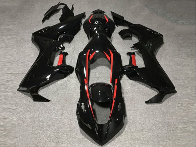 Noir Brillant Avec Doublure Rouge 2017-2023 Honda CBR1000RR Carénage Moto Noir Brillant Avec Doublure Rouge 2017-2023 Honda CBR1000RR Carénage Moto
