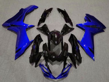 Noir Brillant & Bleu Aqua 2011-2024 Suzuki GSXR 600-750 Carénage Moto