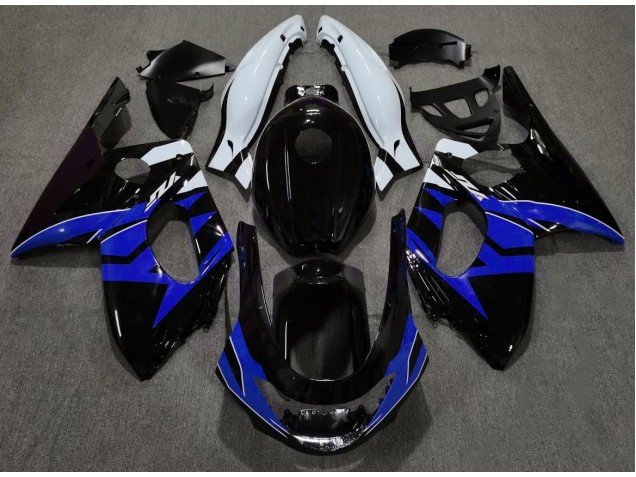 Noir Brillant Bleu & Blanc 1998-2007 Yamaha YZF600 Carénage Moto Noir Brillant Bleu & Blanc 1998-2007 Yamaha YZF600 Carénage Moto