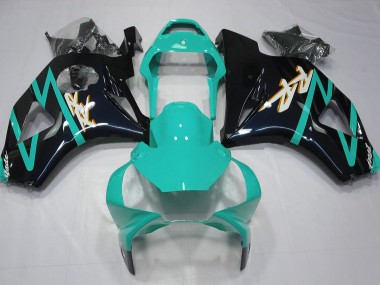 Noir Brillant & Cyan 2002-2003 Honda CBR954RR Carénage Moto