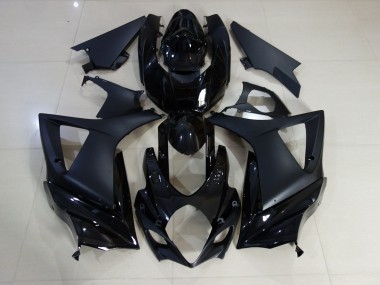 Noir Brillant & Mat Uni 2007-2008 Suzuki GSXR 1000 Carénage Moto