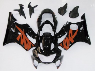 Noir Brillant & Orange 1999-2000 Honda CBR600 F4 Carénage Moto
