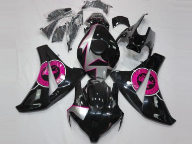 Noir Brillant & Rose 2008-2011 Honda CBR1000RR Carénage Moto