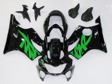 Noir Brillant & Vert 1999-2000 Honda CBR600 F4 Carénage Moto
