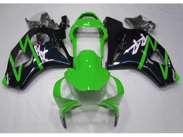 Noir Brillant & Vert 2002-2003 Honda CBR954RR Carénage Moto Noir Brillant & Vert 2002-2003 Honda CBR954RR Carénage Moto