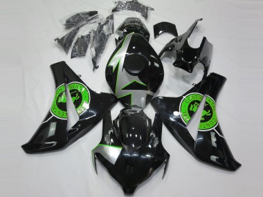 Noir Brillant & Vert 2008-2011 Honda CBR1000RR Carénage Moto