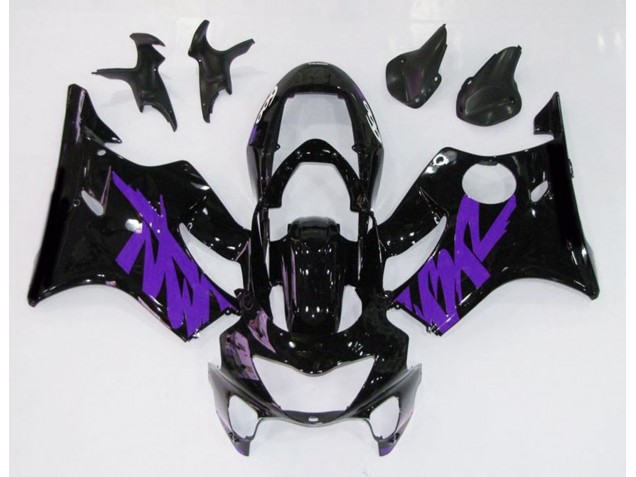 Noir Brillant & Violet 1999-2000 Honda CBR600 F4 Carénage Moto Noir Brillant & Violet 1999-2000 Honda CBR600 F4 Carénage Moto