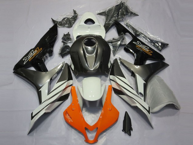 Noir Gris & Orange 2007-2008 Honda CBR600RR Carénage Moto Noir Gris & Orange 2007-2008 Honda CBR600RR Carénage Moto