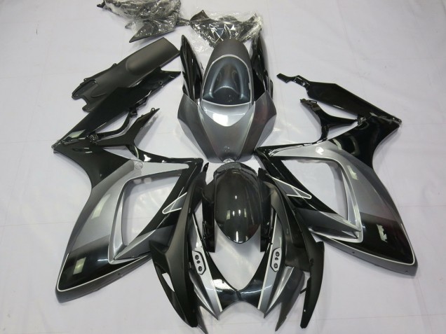 Noir Gris Spécial 2006-2007 Suzuki GSXR 600-750 Carénage Moto Noir Gris Spécial 2006-2007 Suzuki GSXR 600-750 Carénage Moto