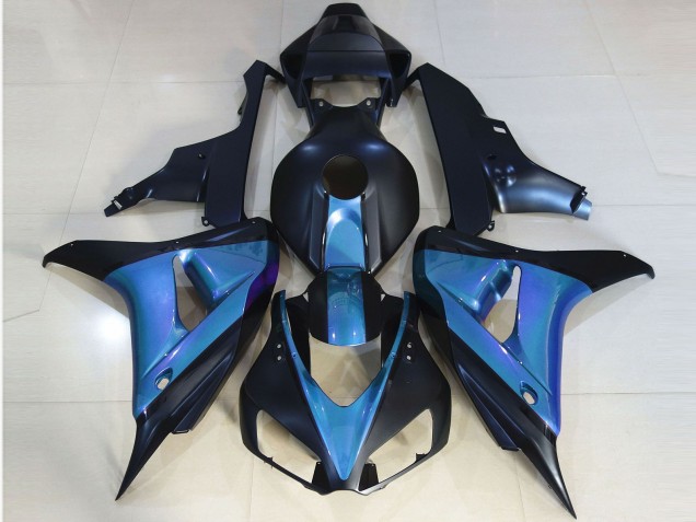 Noir Mat & Bleu Clair 2006-2007 Honda CBR1000RR Carénage Moto Noir Mat & Bleu Clair 2006-2007 Honda CBR1000RR Carénage Moto