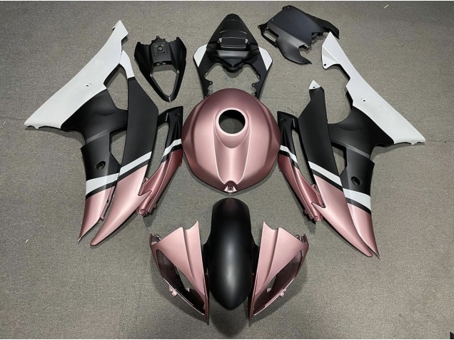 Noir Mat & Or Rose 2008-2016 Yamaha R6 Carénage Moto Noir Mat & Or Rose 2008-2016 Yamaha R6 Carénage Moto