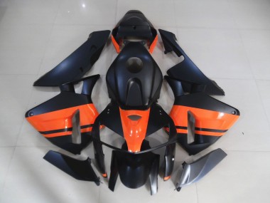 Noir Mat & Orange Brillant 2005-2006 Honda CBR600RR Carénage Moto