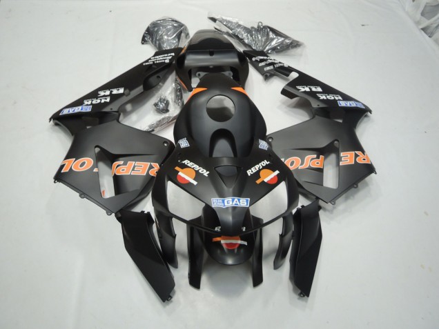Noir Mat Repsol 2003-2004 Honda CBR600RR Carénage Moto Noir Mat Repsol 2003-2004 Honda CBR600RR Carénage Moto