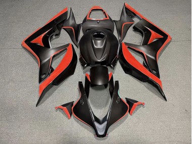 Noir Mat & Rouge 2007-2008 Honda CBR600RR Carénage Moto