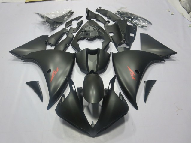 Noir Mat Rouge 2009-2011 Yamaha R1 Carénage Moto