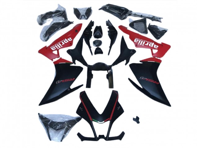 Noir Mat & Rouge 2010-2015 Aprilia RSV4 1000 Carénage Moto Noir Mat & Rouge 2010-2015 Aprilia RSV4 1000 Carénage Moto